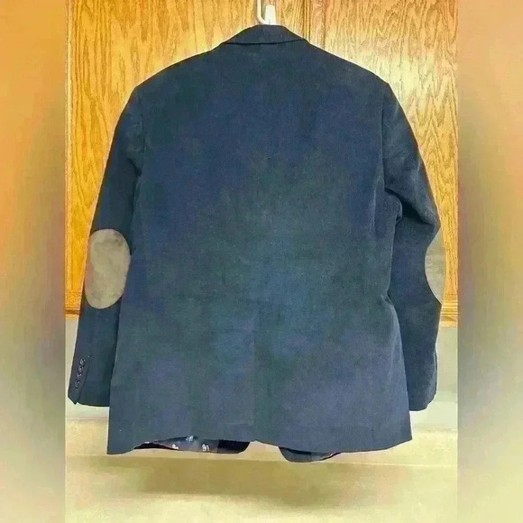 Lauren byRalph Lauren mens blue velvet suit jacket with dog print inner material - Picture 2 of 6